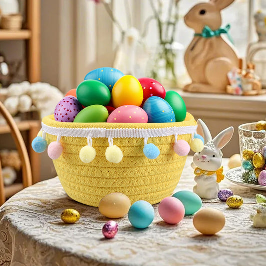 Chmadoxn Adorable Easter Bunny Basket for Kids - Perfect Easter Gift, Cute Easter Bucket Bags with Rabbit Ears for Easter Eggs Hunting, Affordable & Festive Spring Decor As Show J