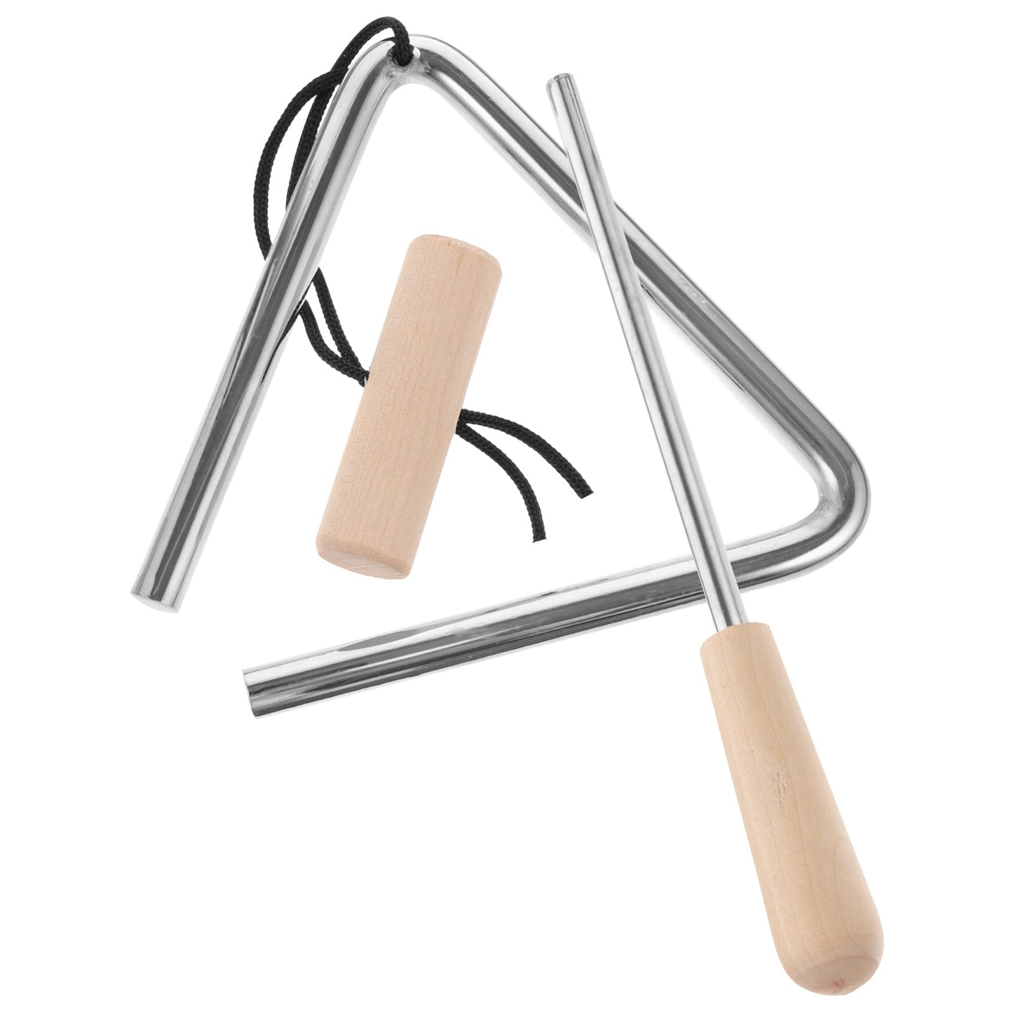 Worgeous 1 Set of Music Instrument Musical Iron Triangle Percussion Instrument With Striker