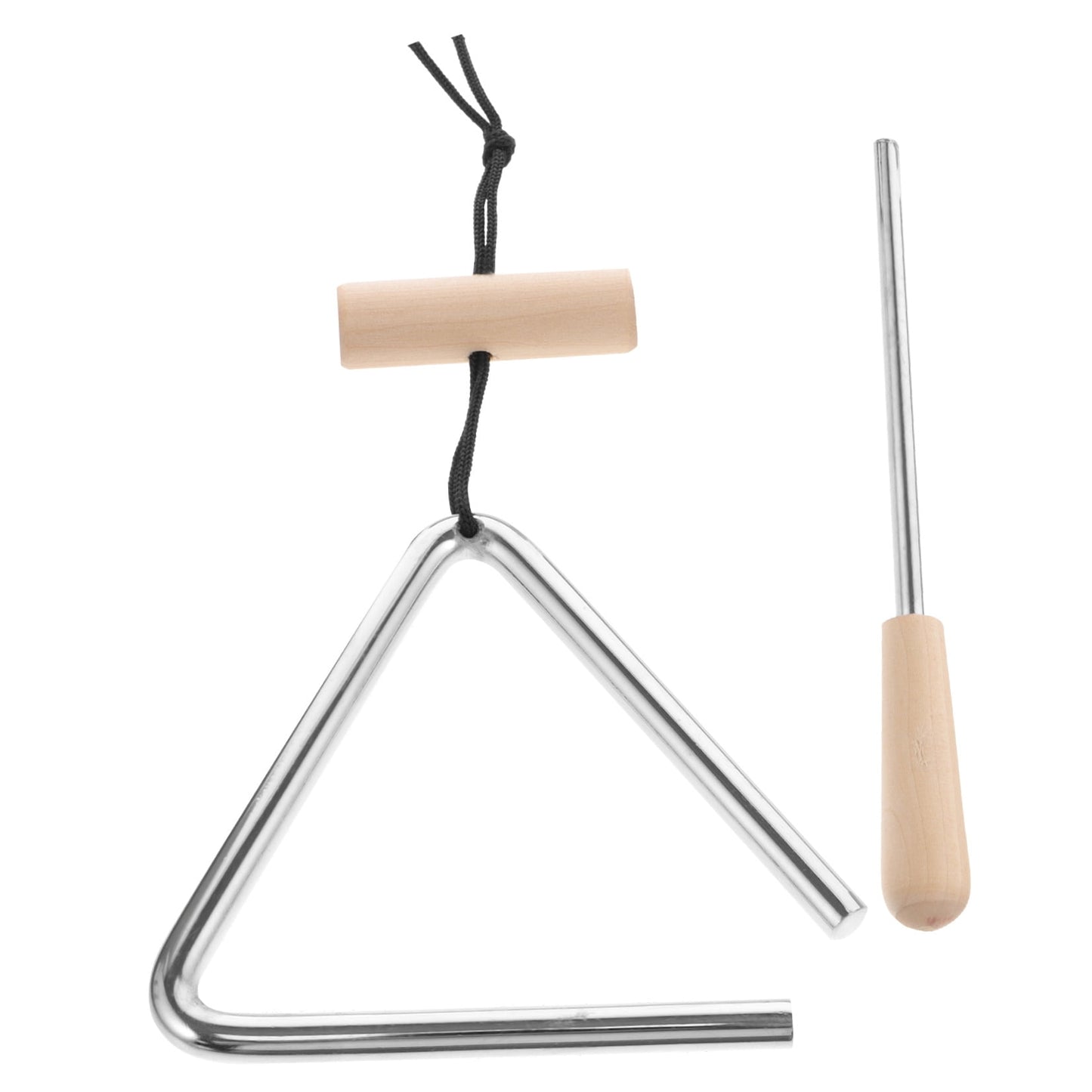 Worgeous 1 Set of Music Instrument Musical Iron Triangle Percussion Instrument With Striker