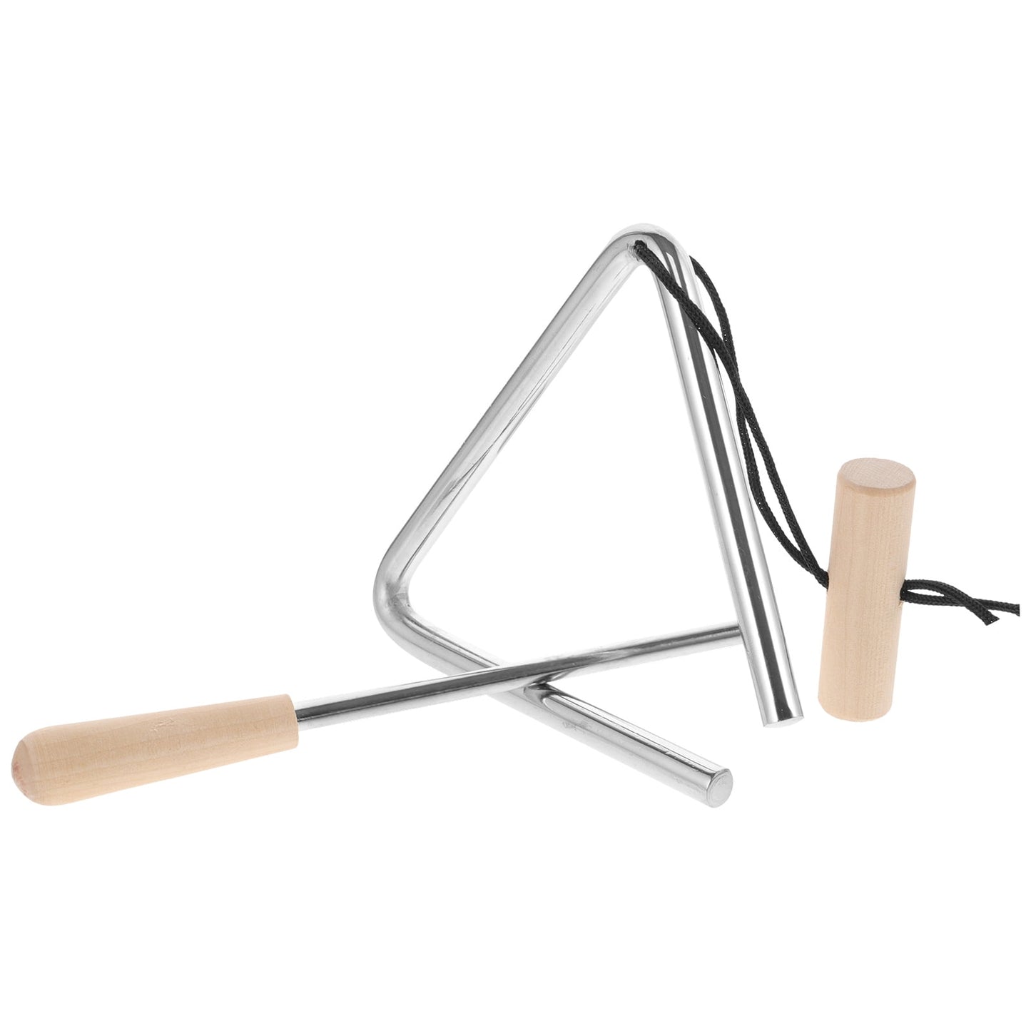 Worgeous 1 Set of Music Instrument Musical Iron Triangle Percussion Instrument With Striker