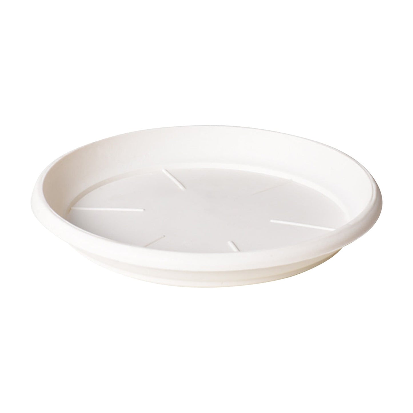 Darzheoy 6 Pack Plant Saucer Tray 3.6 inch, Heavy Duty Plastic Pot Plant Drip Trays Saucers for Indoors Outdoor, Plant Water Tray for Planters 4" White