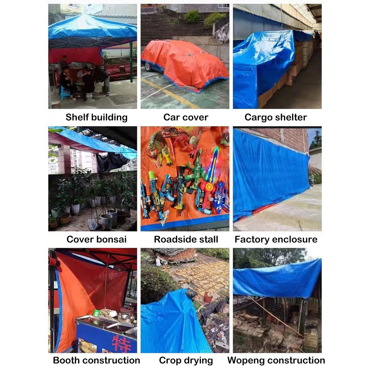 Darzheoy Heavy Duty Tarp Cover, Thick Tarps Waterproof Tear and Rip Proof UV Resistant Tarpaulin with Reinforced Grommets and Edges Blue