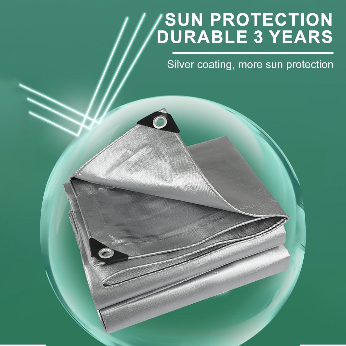 Darzheoy Heavy Duty Tarp Cover, Thick Tarps Waterproof Tear and Rip Proof UV Resistant Tarpaulin with Reinforced Grommets and Edges E