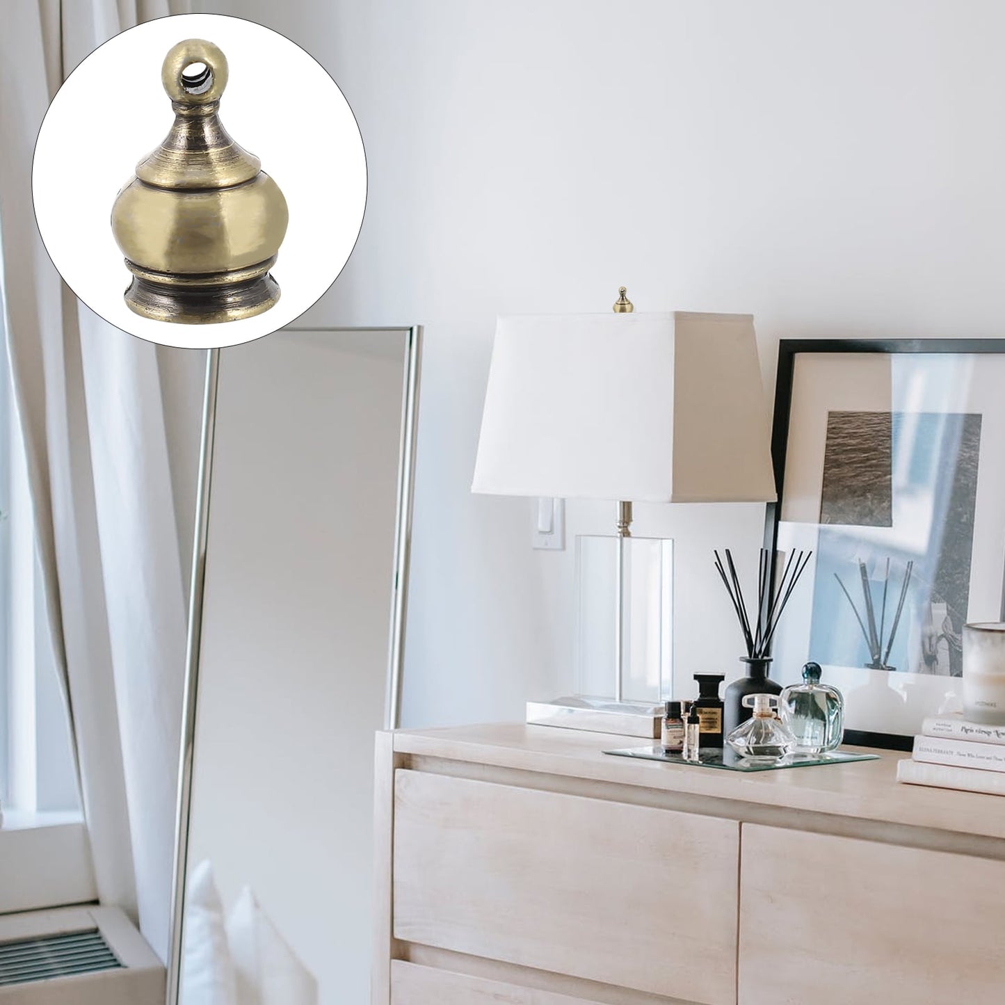 Lamp Finial Shade Finials Cap Knob Screw Topper Floor Table Light Accessories Lampshade Decorative Decor Lighting Parts