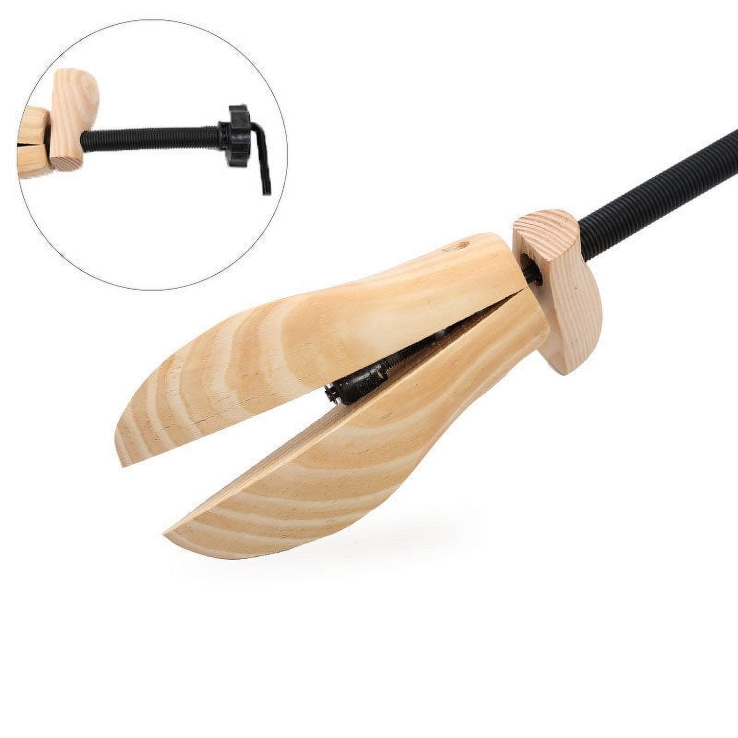 Darzheoy Shoe Stretcher for Men and Women Professional Shoe Adjustable Width & Length, Size 42-46, Wood (Includes Only 1 Shoe Stretcher) L Brown