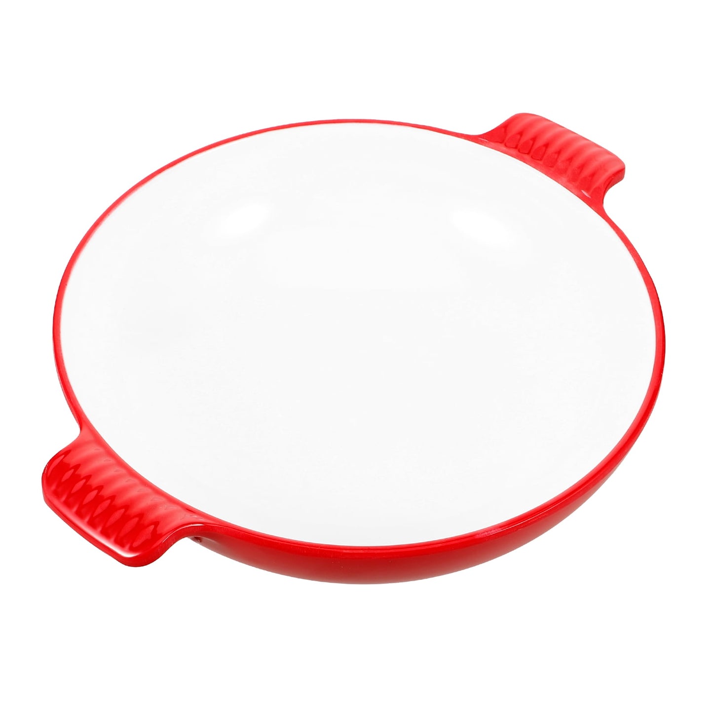SKISUNO Large Salad Serving Bowl Red Plastic 1Set 10.41X8.45X2.55in