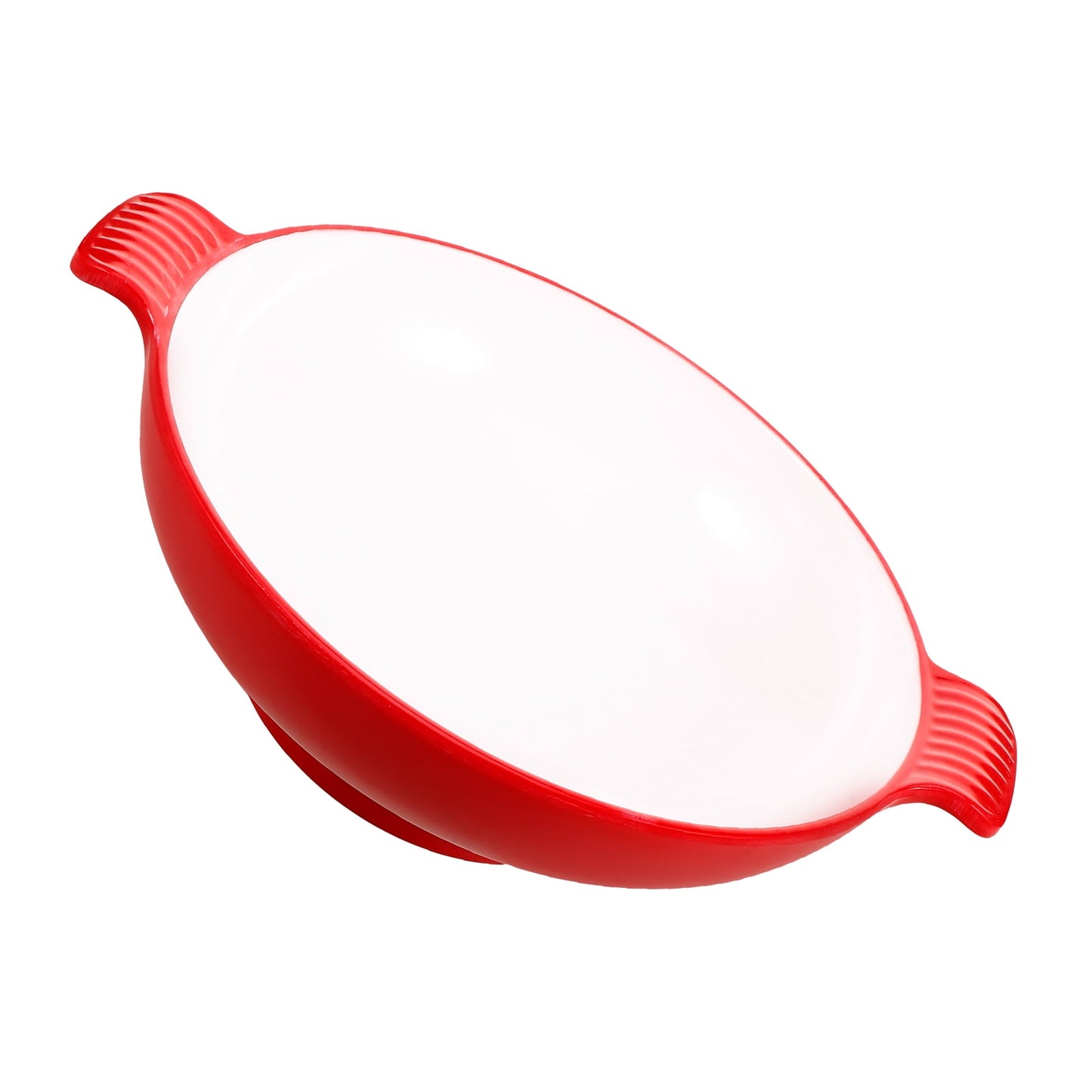 SKISUNO Large Salad Serving Bowl Red Plastic 1Set 10.41X8.45X2.55in