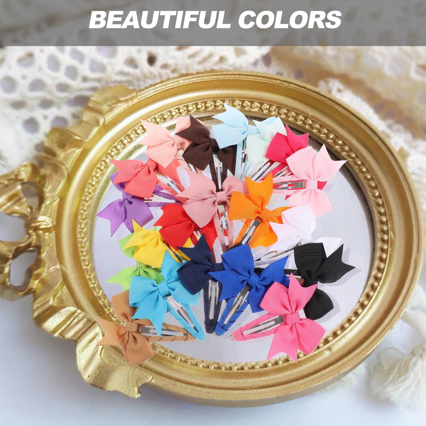 SKISUNO Decorative Hair Clip Girls 20Pcs 2.8X2.2In