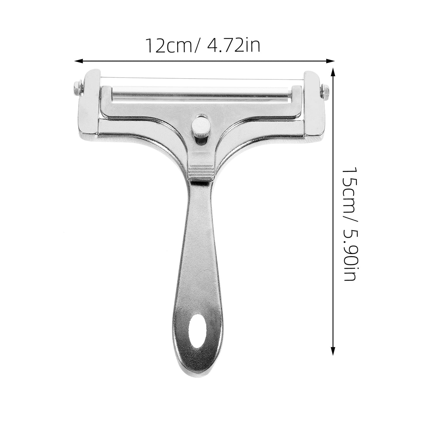 WHAMVOX Adjustable Stainless Steel Cheese Slicer Handheld Cutter Shaver for Easy Cheese Slicing and Serving