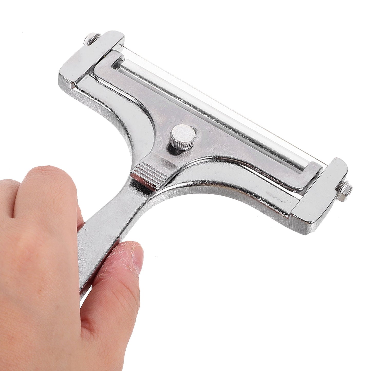 WHAMVOX Adjustable Stainless Steel Cheese Slicer Handheld Cutter Shaver for Easy Cheese Slicing and Serving