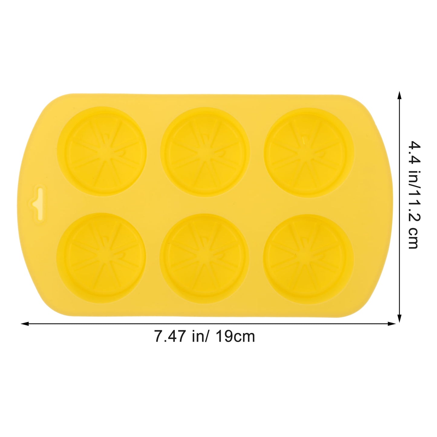 HOOWIFFY Silicone Baking Mold Lemon Slice Shaped for Soap Making Yellow 3Pcs