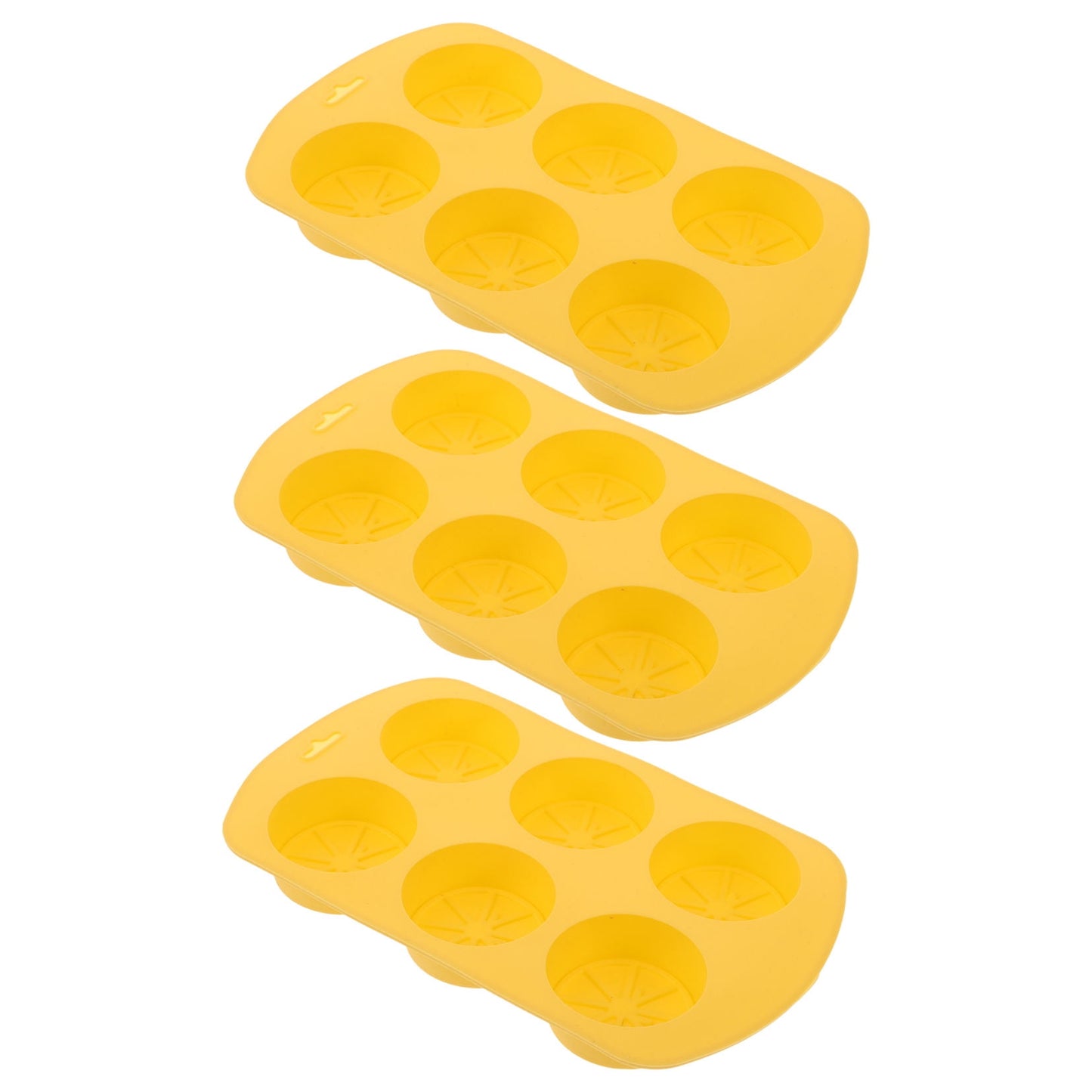 HOOWIFFY Silicone Baking Mold Lemon Slice Shaped for Soap Making Yellow 3Pcs