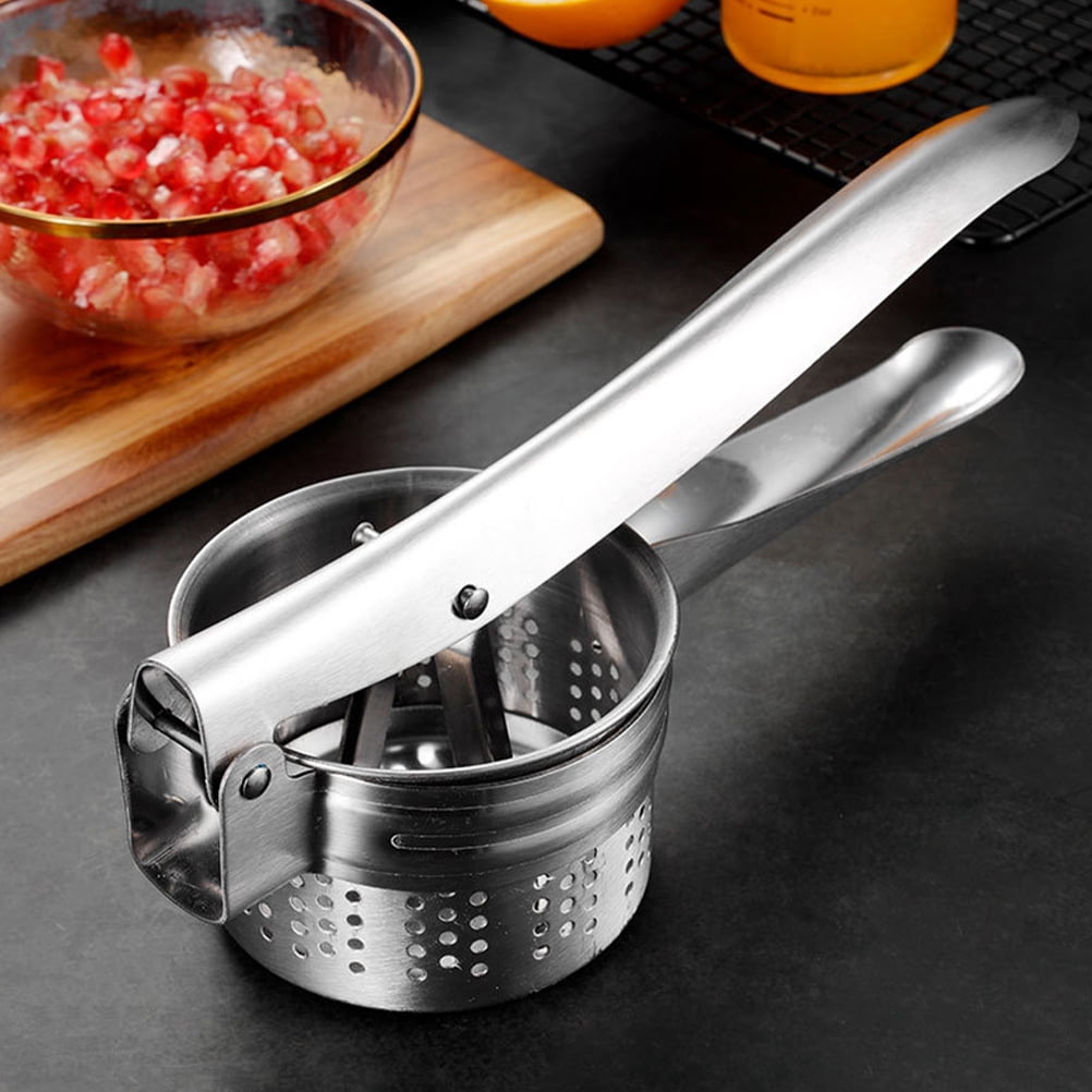 WHAMVOX Simple Fruit Juicer Orange Squeezer Hand Press Cold Stainless Silver