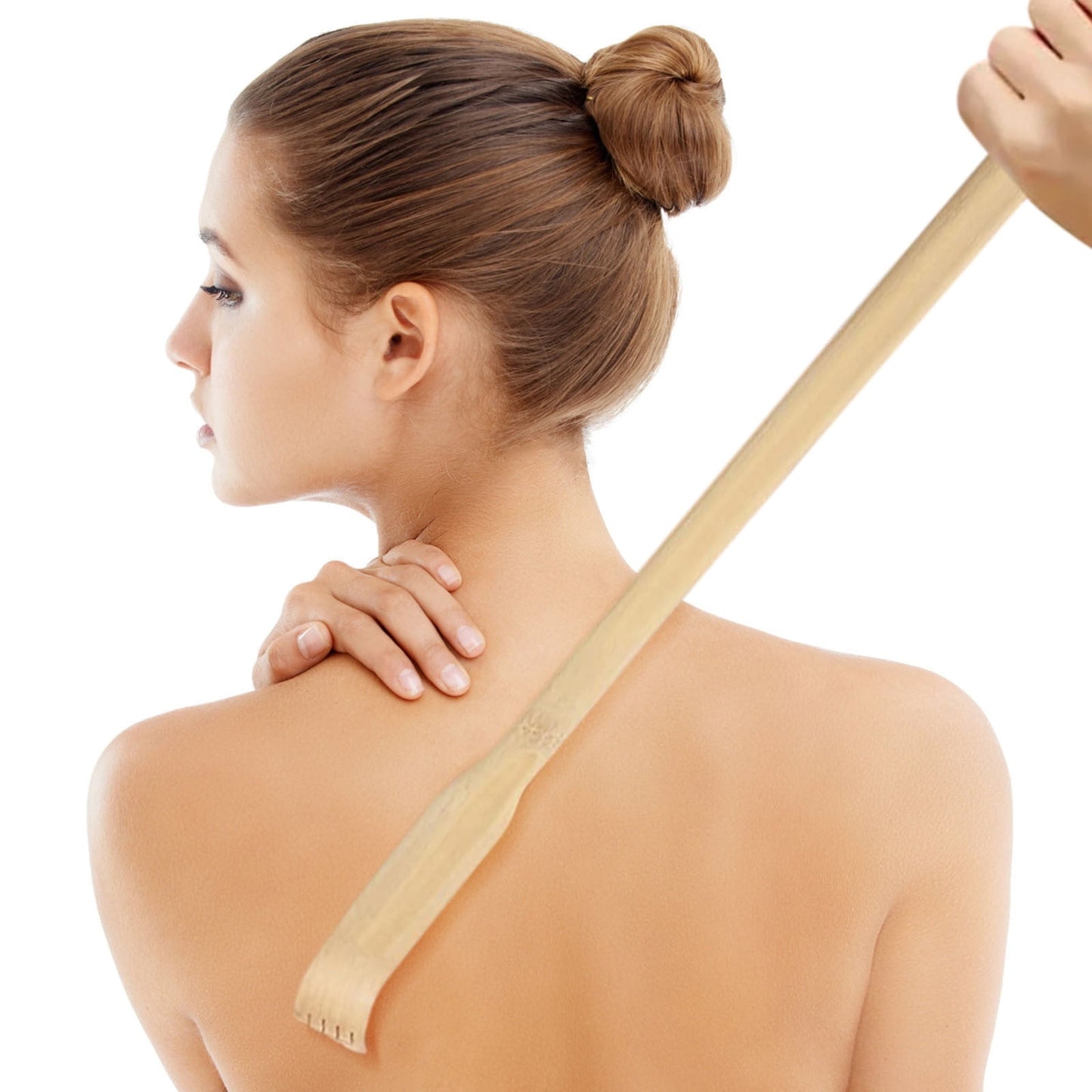 Darzheoy Bamboo Back Scratcher for Adults, Back Scratcher Massage Tool, Back Scratcher Rake Itching Relief Body Relaxation Massager Multicolor