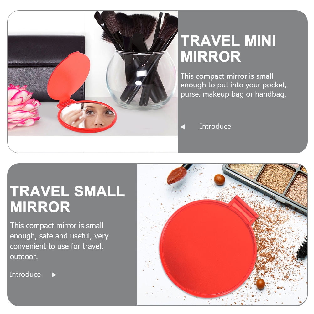 WHAMVOX 12 Pcs Mini Handheld Portable Makeup Mirror