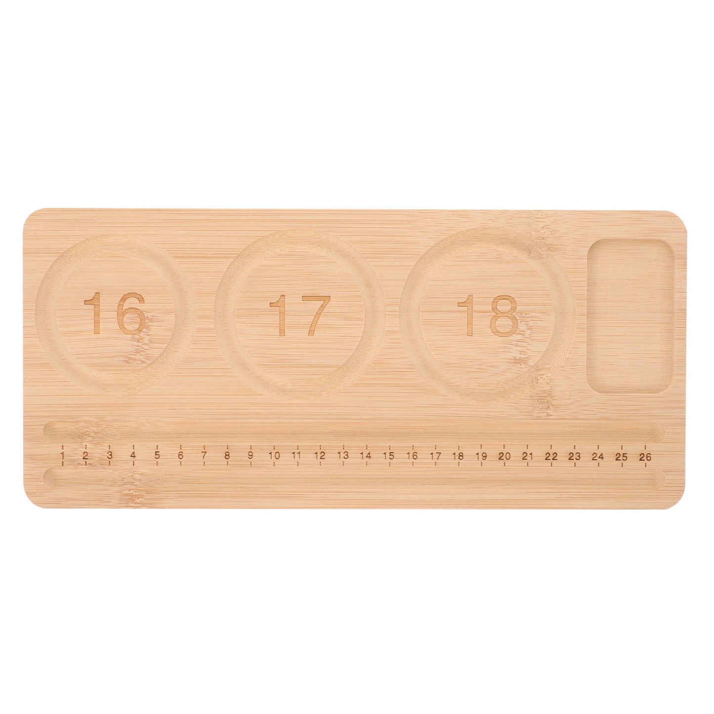 WHAMVOX Wooden Sorting Tray Bracelet Helper to Put on Beading Board Child Travel Brown