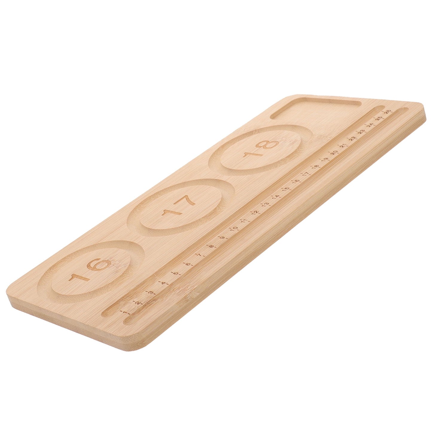 WHAMVOX Wooden Sorting Tray Bracelet Helper to Put on Beading Board Child Travel Brown