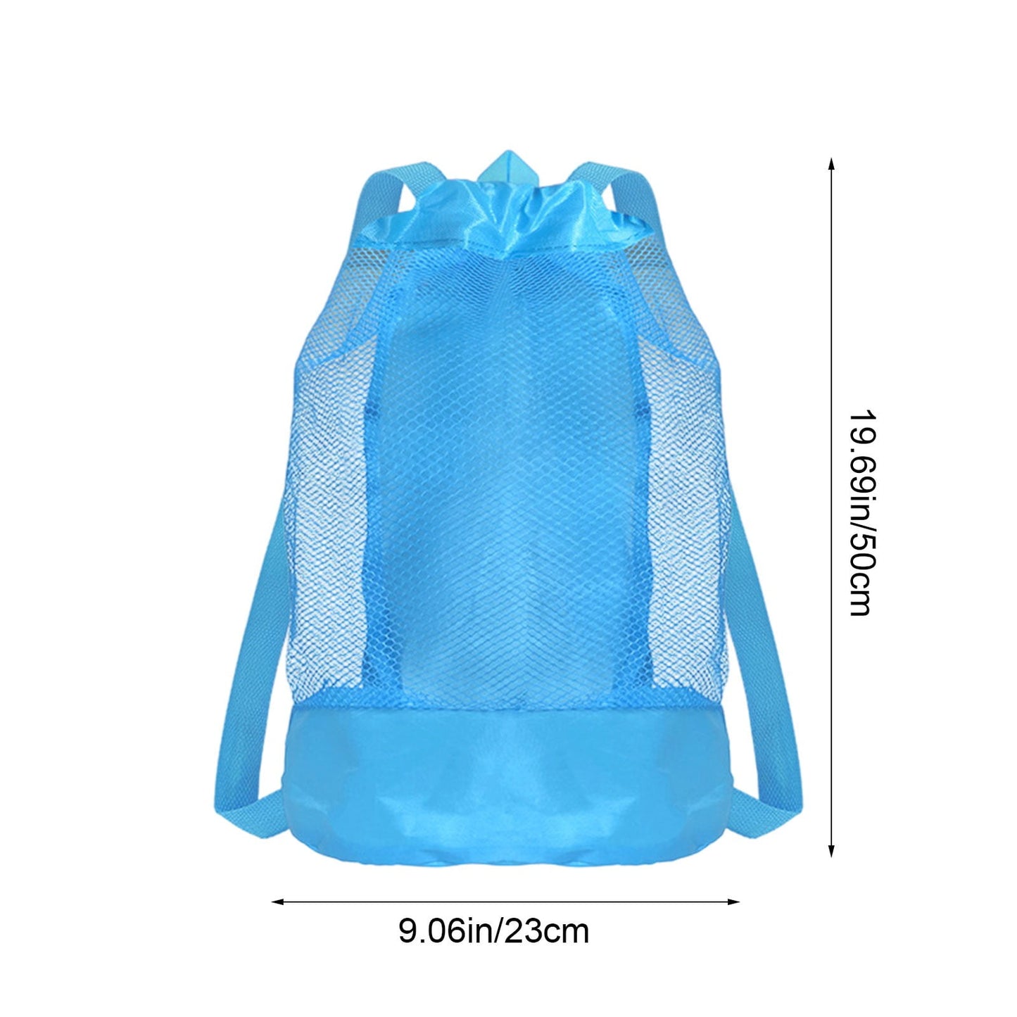 Darzheoy Swim Bag Mesh Drawstring Backpack Beach Backpack for Swimming, Gym, and Workout Gear Blue