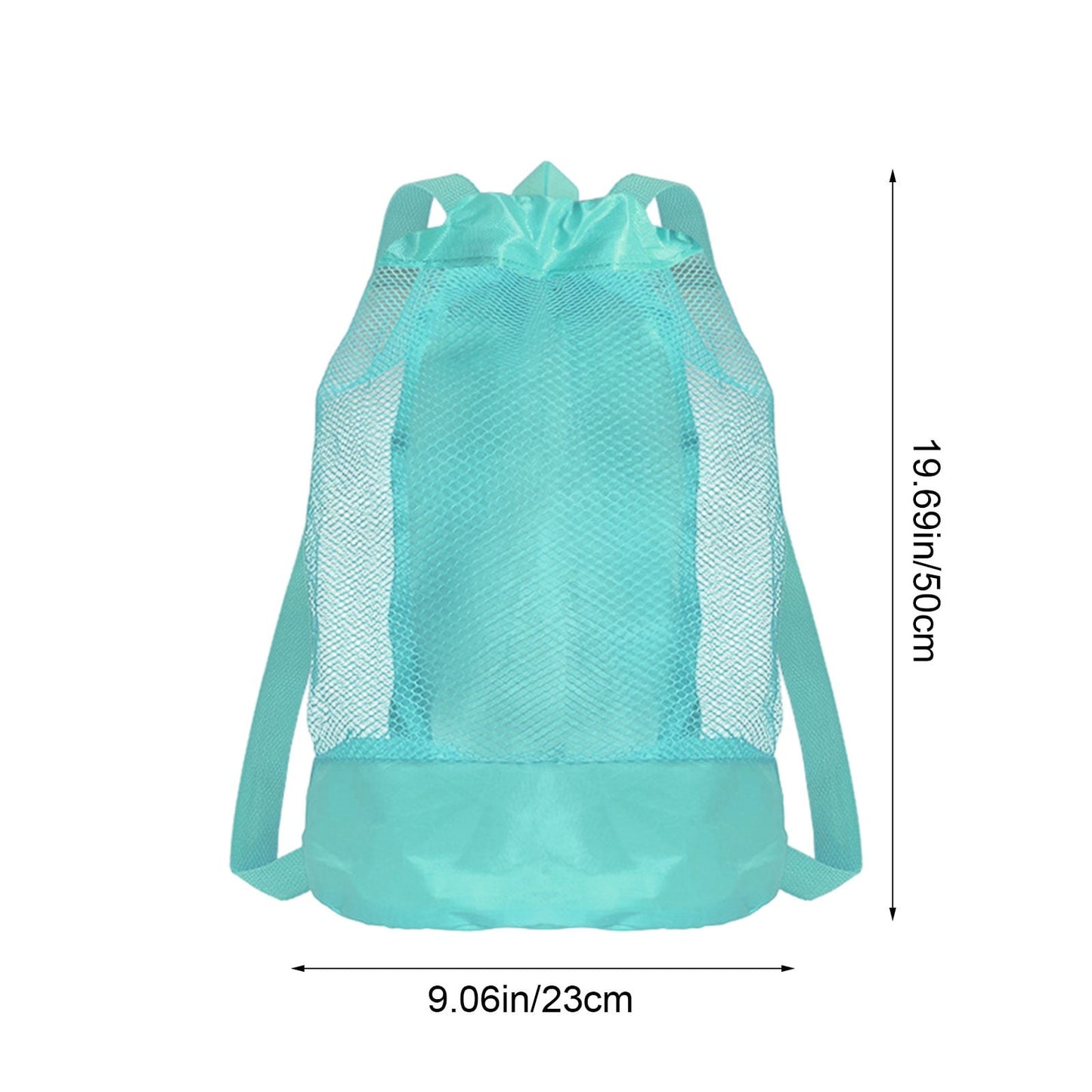 Darzheoy Swim Bag Mesh Drawstring Backpack Beach Backpack for Swimming, Gym, and Workout Gear Mint Green