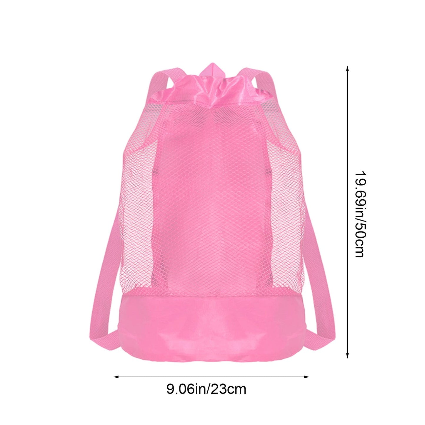 Darzheoy Swim Bag Mesh Drawstring Backpack Beach Backpack for Swimming, Gym, and Workout Gear Pink