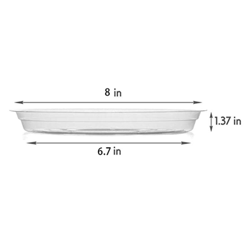 Darzheoy 5 Pack Clear Plastic Plant Saucers Drip Trays Plant Plate Dish for Indoor Planters Flower Pots, 10 inch A