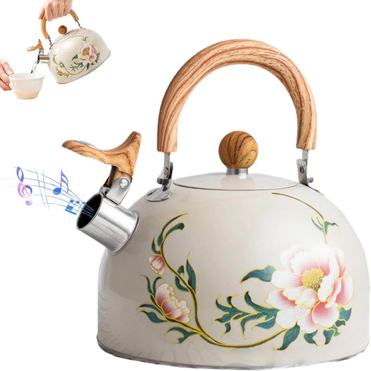 Darzheoy Whistling Tea Kettle for Stovetop, Stainless Steel Tea Pot Kettles, Rapid Boiling Teapot with Stay-Cool Ergonomic Handle, Perfect for Home & Kitchen Multicolor