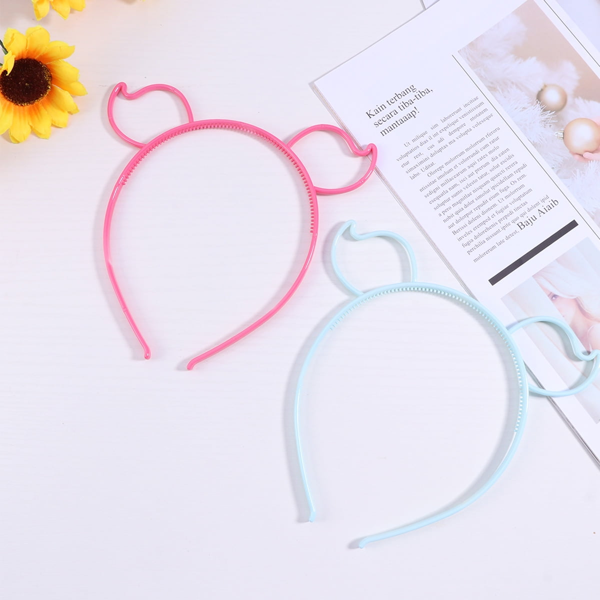 SKISUNO 12Pcs Animal Ears Headbands For Kids Photo Props And Dance Recital