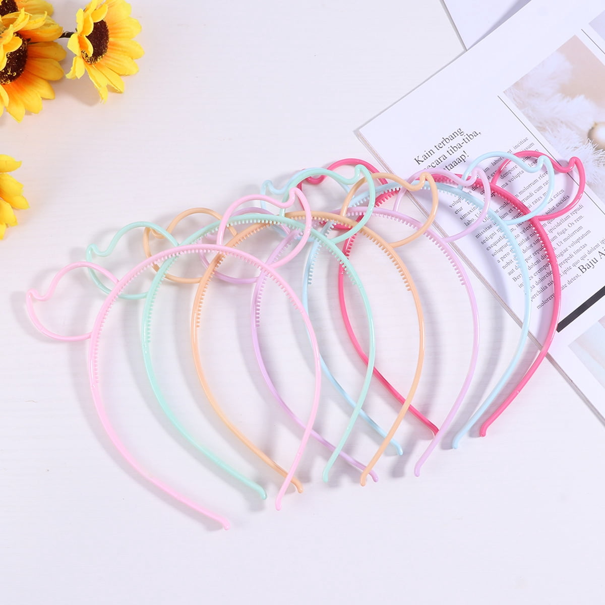 SKISUNO 12Pcs Animal Ears Headbands For Kids Photo Props And Dance Recital