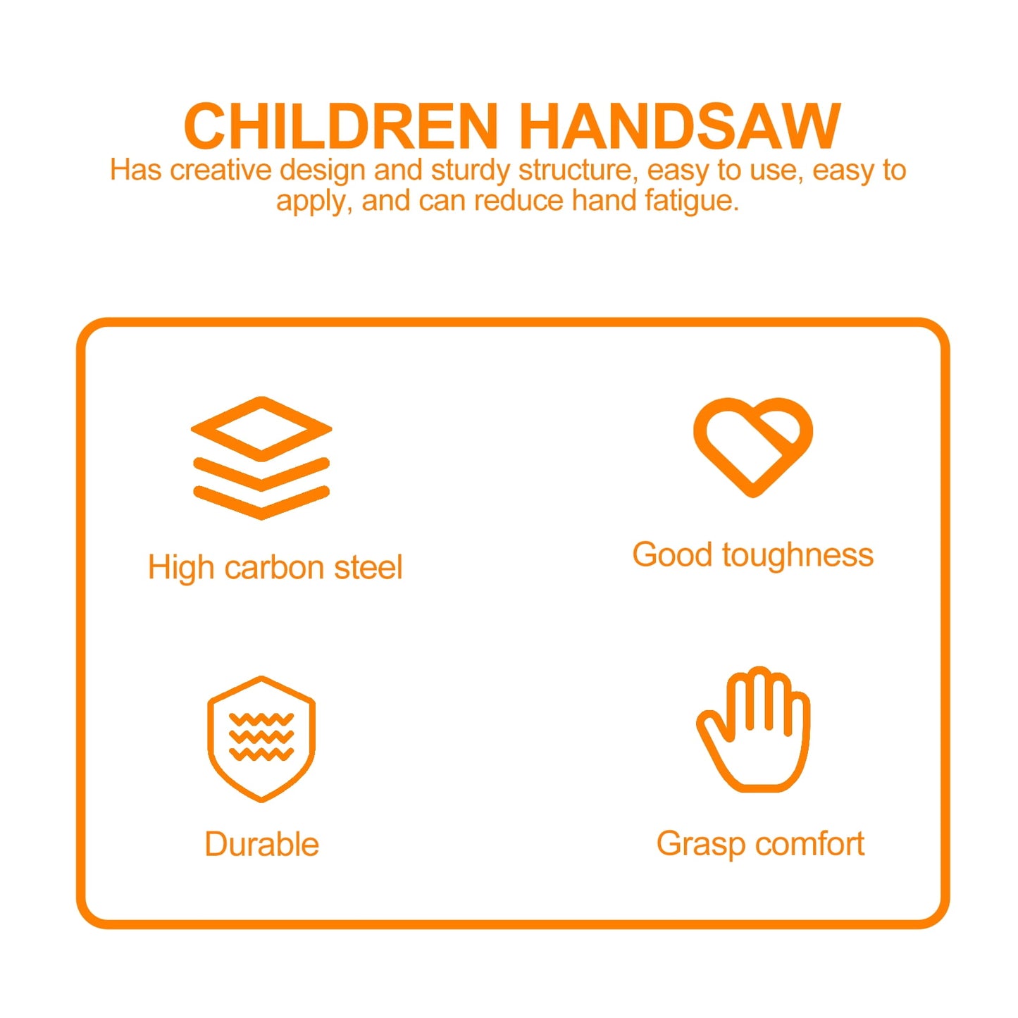 SKISUNO Orange Mini Hacksaw Set for Kids and Gardeners, Compact Hand Saw for Precise Cutting and Craft Projects
