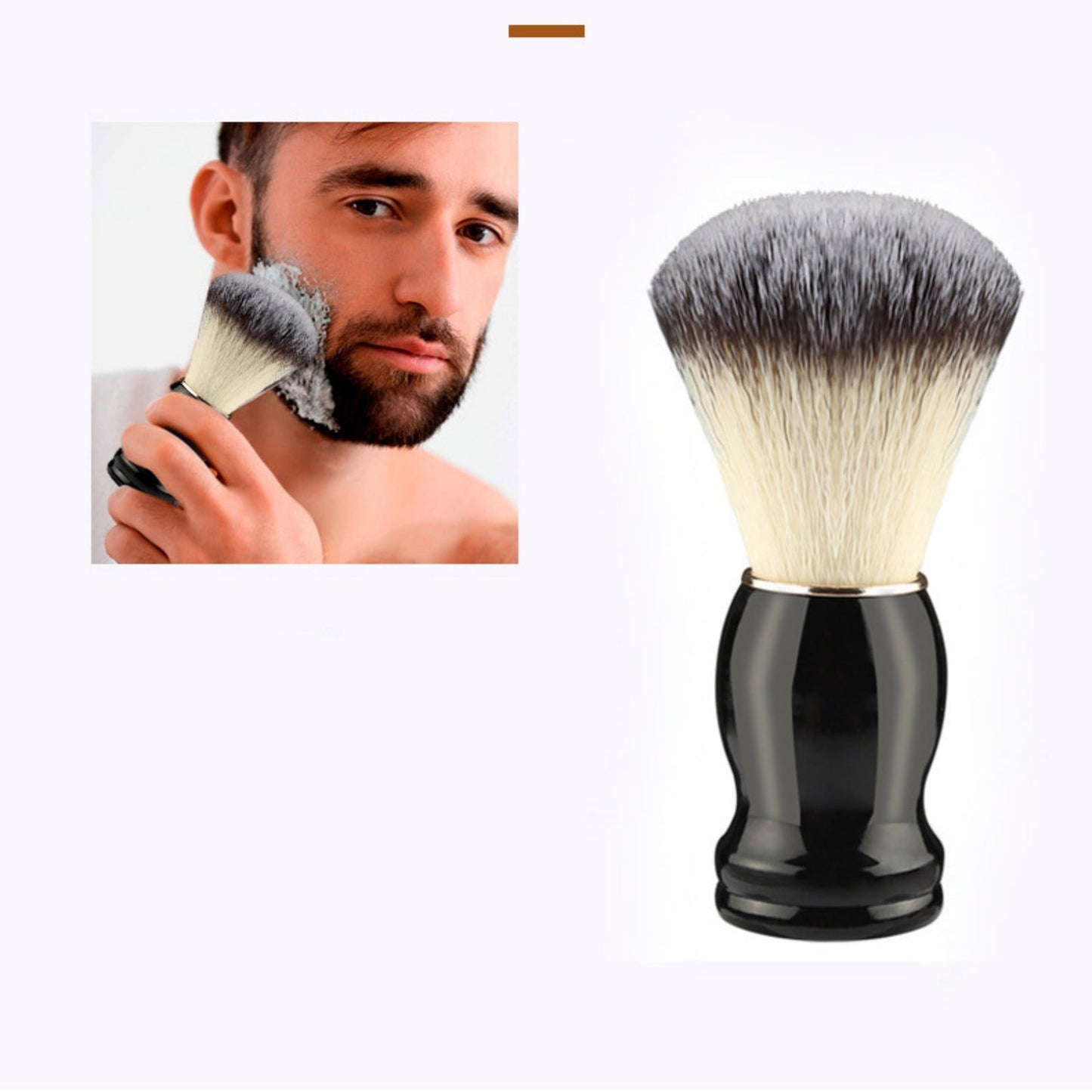 Darzheoy Shaving Brush for Men with Black Wood Handle, Perfect Gifts for Men, Fathers Day Christmas Halloween Gifts Multicolor