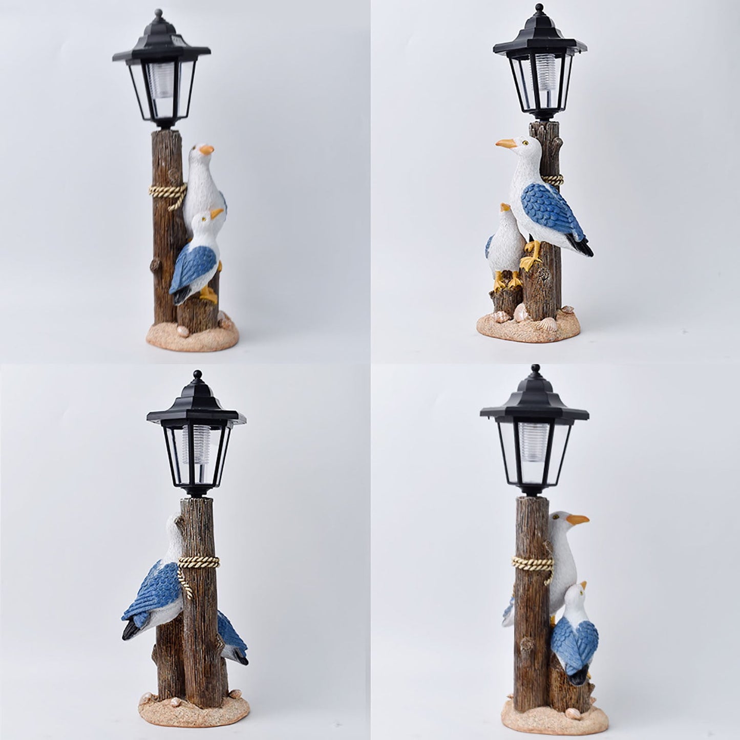 Darzheoy Pelican Garden Statue with Solar Lantern Pelican Solar Light for Outside Decor Sculptures & Statues Lights for Lawn Decor B