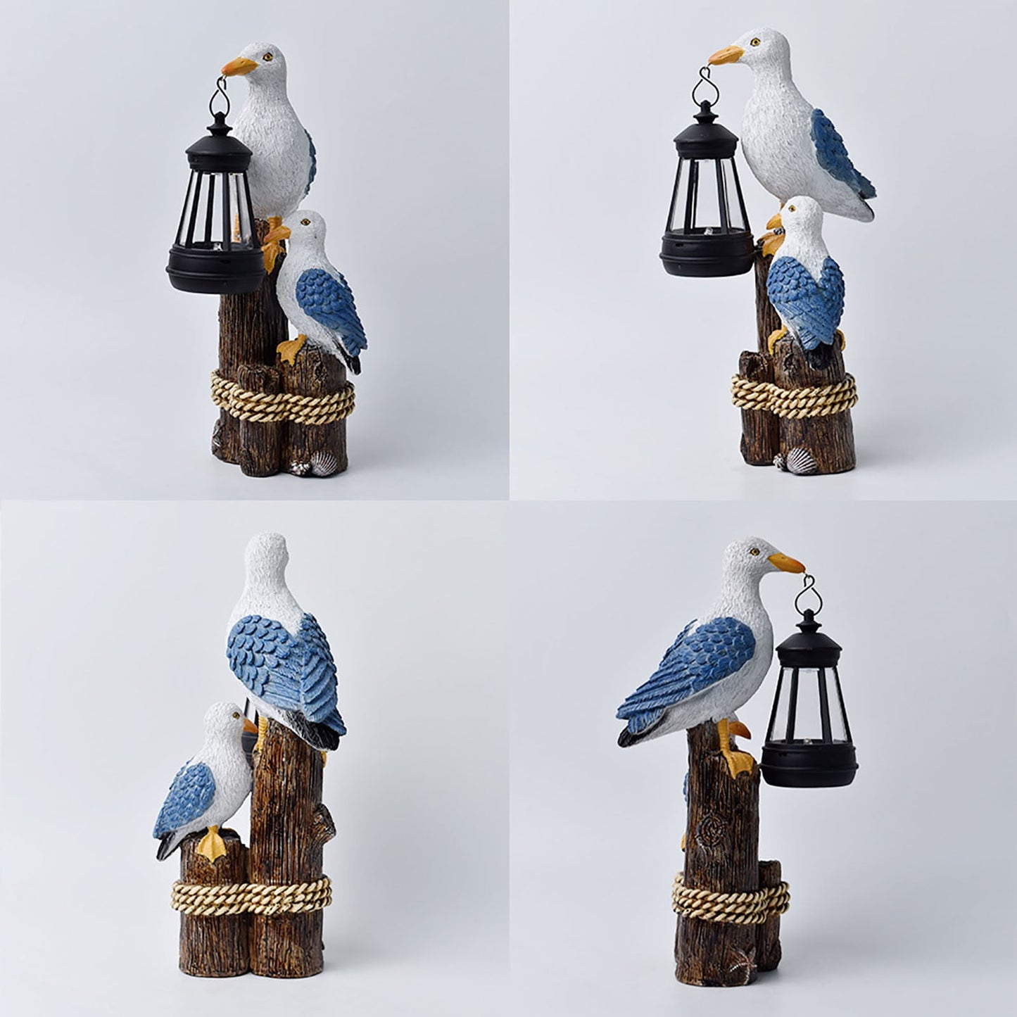 Darzheoy Pelican Garden Statue with Solar Lantern Pelican Solar Light for Outside Decor Sculptures & Statues Lights for Lawn Decor D
