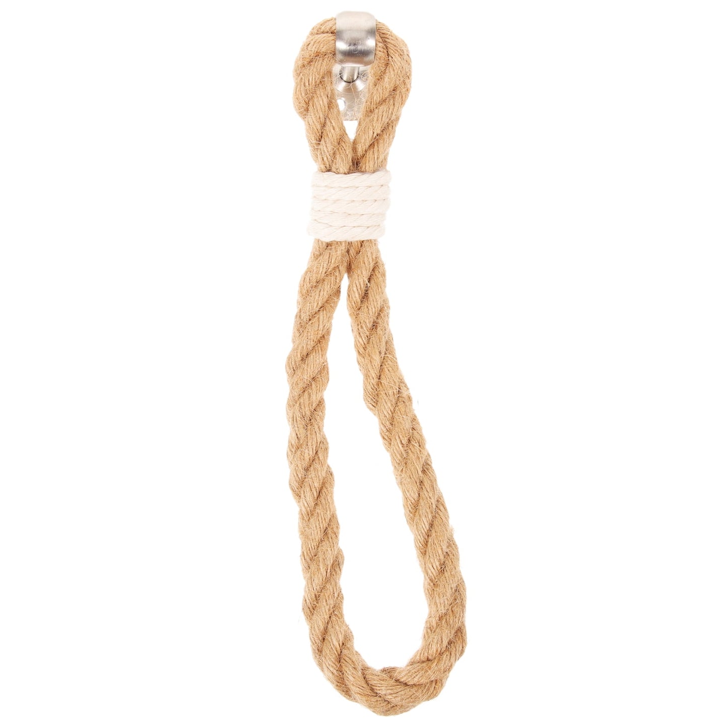 SKISUNO 1Pack Boho Towel Holder Jute Rope Circular European Style 11.8x0.7in