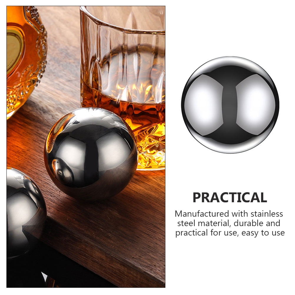 HOOWIFFY Set of 8 Reusable Stainless Steel with Smooth Edges for Bar and Beverage Cooling