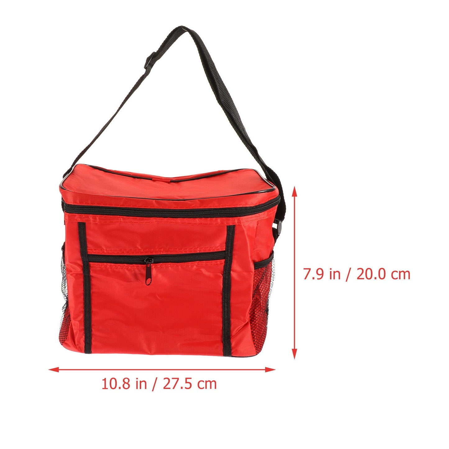 SKISUNO Insulated Reusable Grocery Bags Set of 1 in Red, Thermal Cooler Tote for
