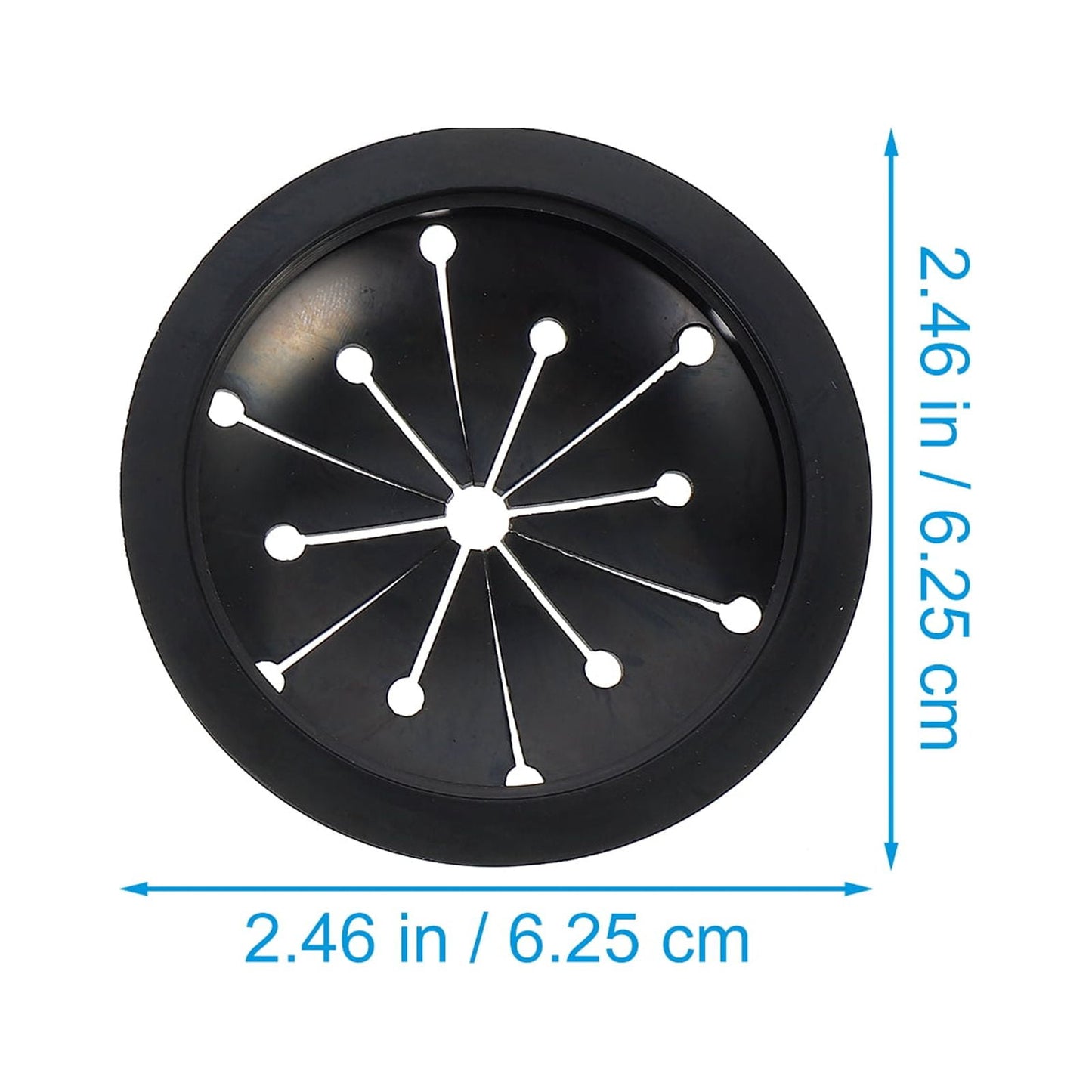 HOOWIFFY 2-Pack Garbage Disposal Sink Guard in Black ABS Plastic, 6.25 x 5.05 x 3.5 Inches, Protector for Home Kitchen
