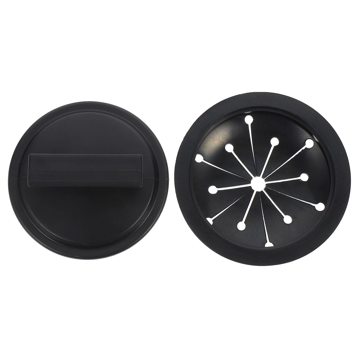 HOOWIFFY 2-Pack Garbage Disposal Sink Guard in Black ABS Plastic, 6.25 x 5.05 x 3.5 Inches, Protector for Home Kitchen