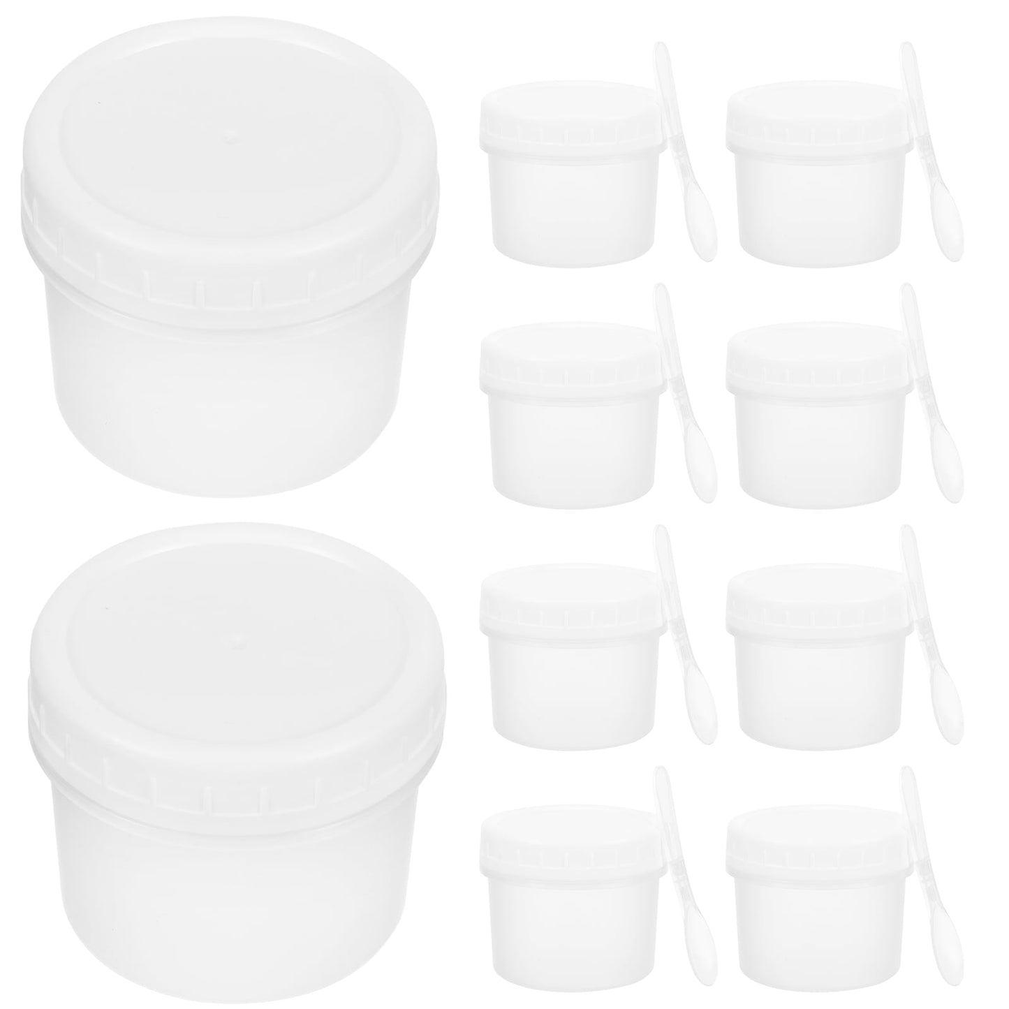 HOOWIFFY Plastic Freezer Containers Set of 10, Airtight Sealed Food Storage Boxes for Kitchen and Household Use