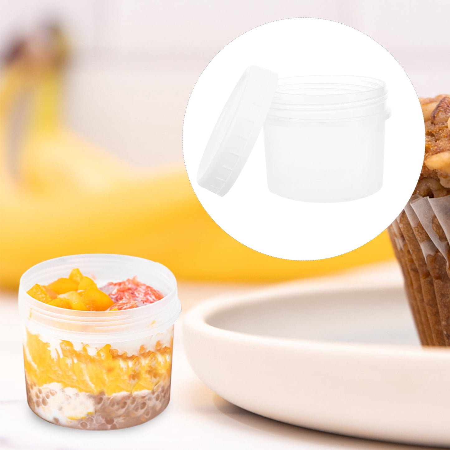 HOOWIFFY Plastic Freezer Containers Set of 10, Airtight Sealed Food Storage Boxes for Kitchen and Household Use