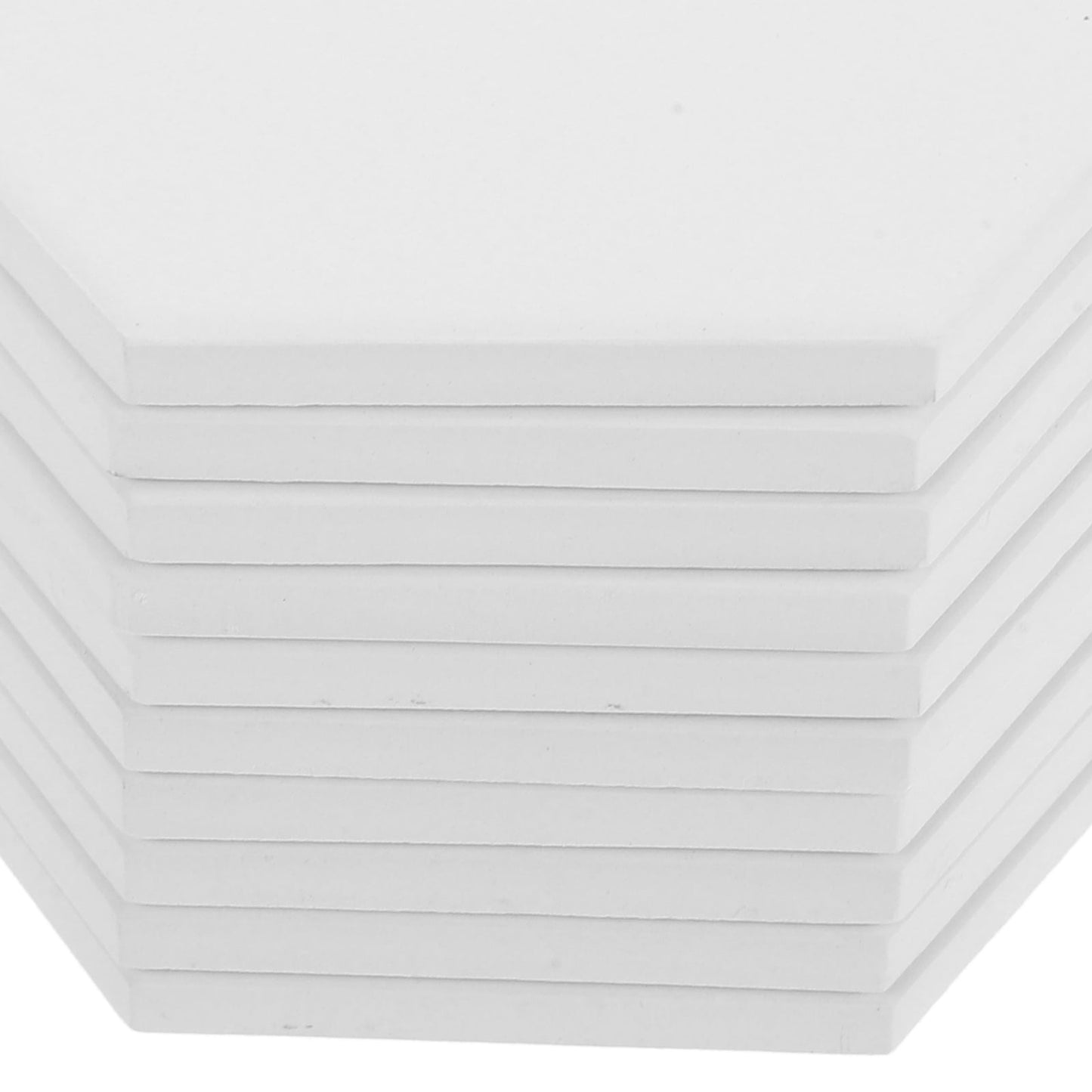 HOOWIFFY 10Set White Ceramic Hexagonal Coasters with Nonslip Heat Resistant Surface for Sublimation