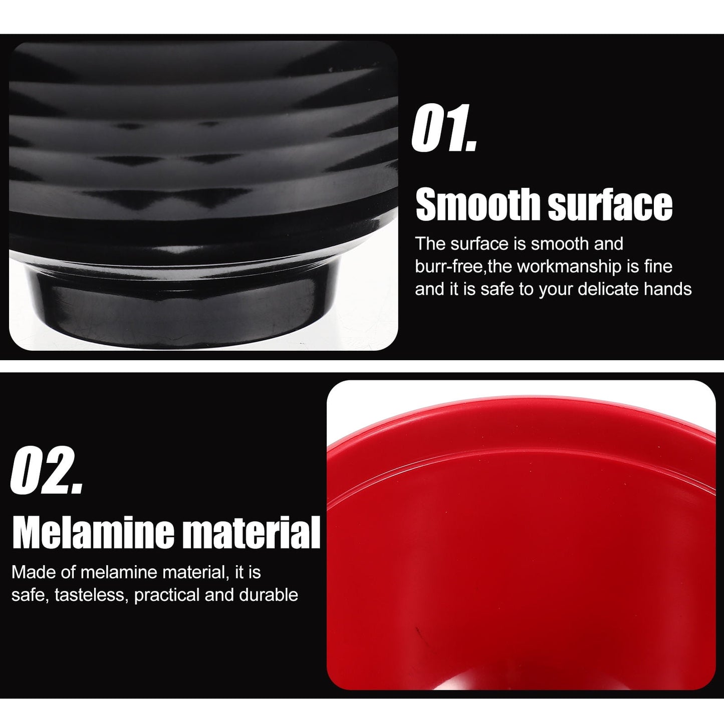 HOOWIFFY Traditional Japanese Miso Soup Bowl Set, Round Black Ceramic, 10x10x9.5cm, Perfect for Authentic Asian Cuisine