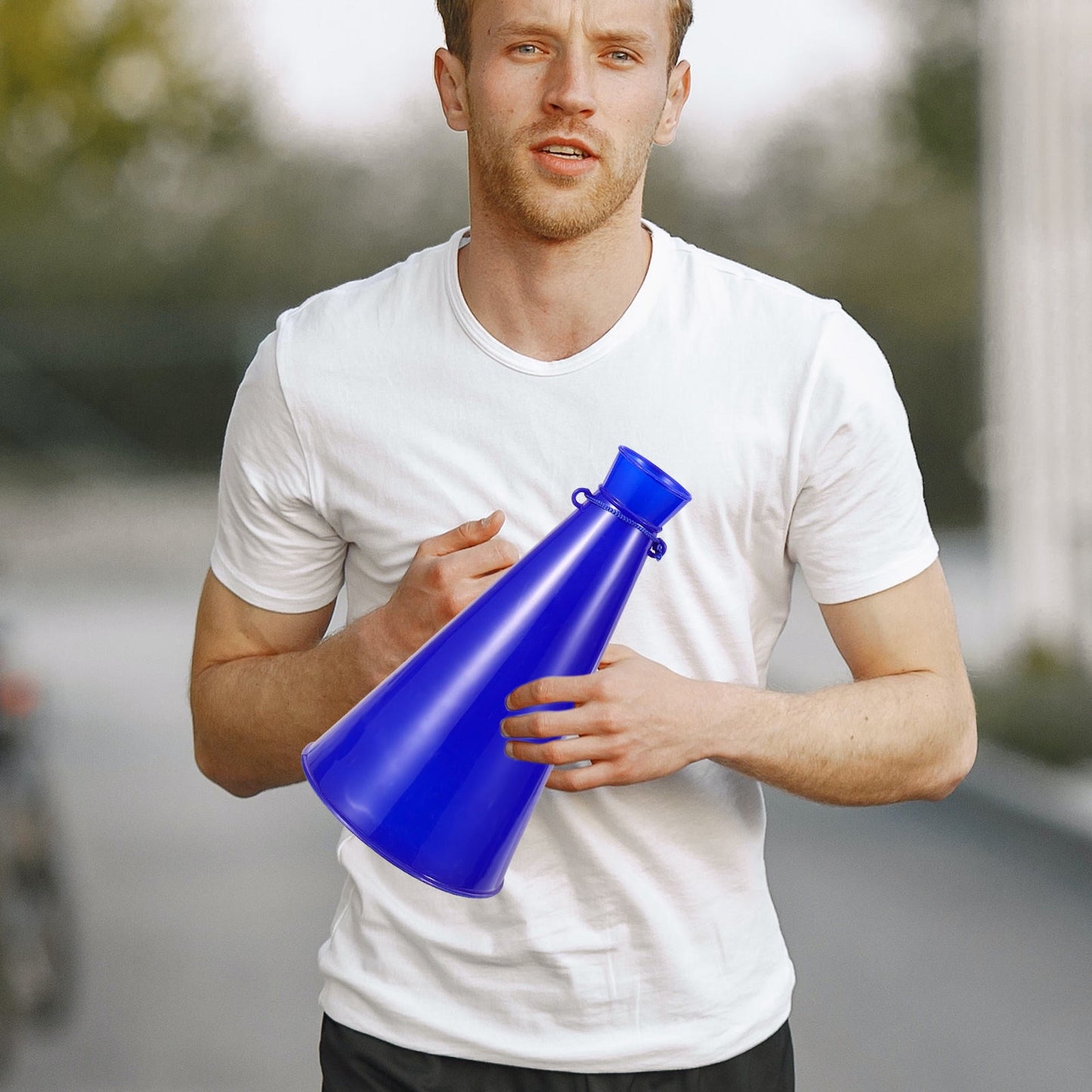 HOOWIFFY Cheer Megaphone 1Pack Blue for Party Favors Kids Cheering Props Outdoor Activities