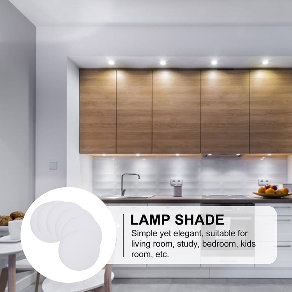 6-Pack White Plastic Ceiling Light Covers Anti-Dazzle Simple Elegant Design for Home and Office