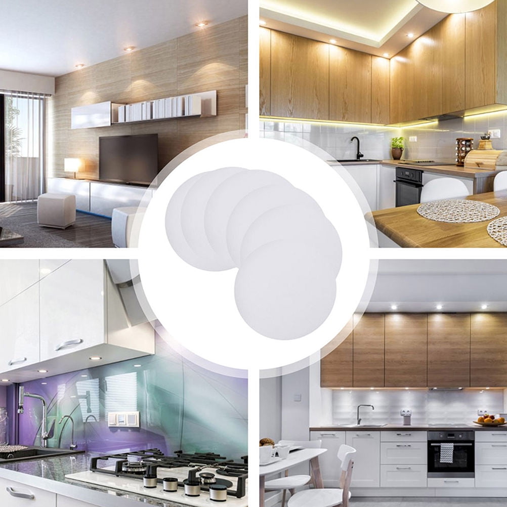 6-Pack White Plastic Ceiling Light Covers Anti-Dazzle Simple Elegant Design for Home and Office