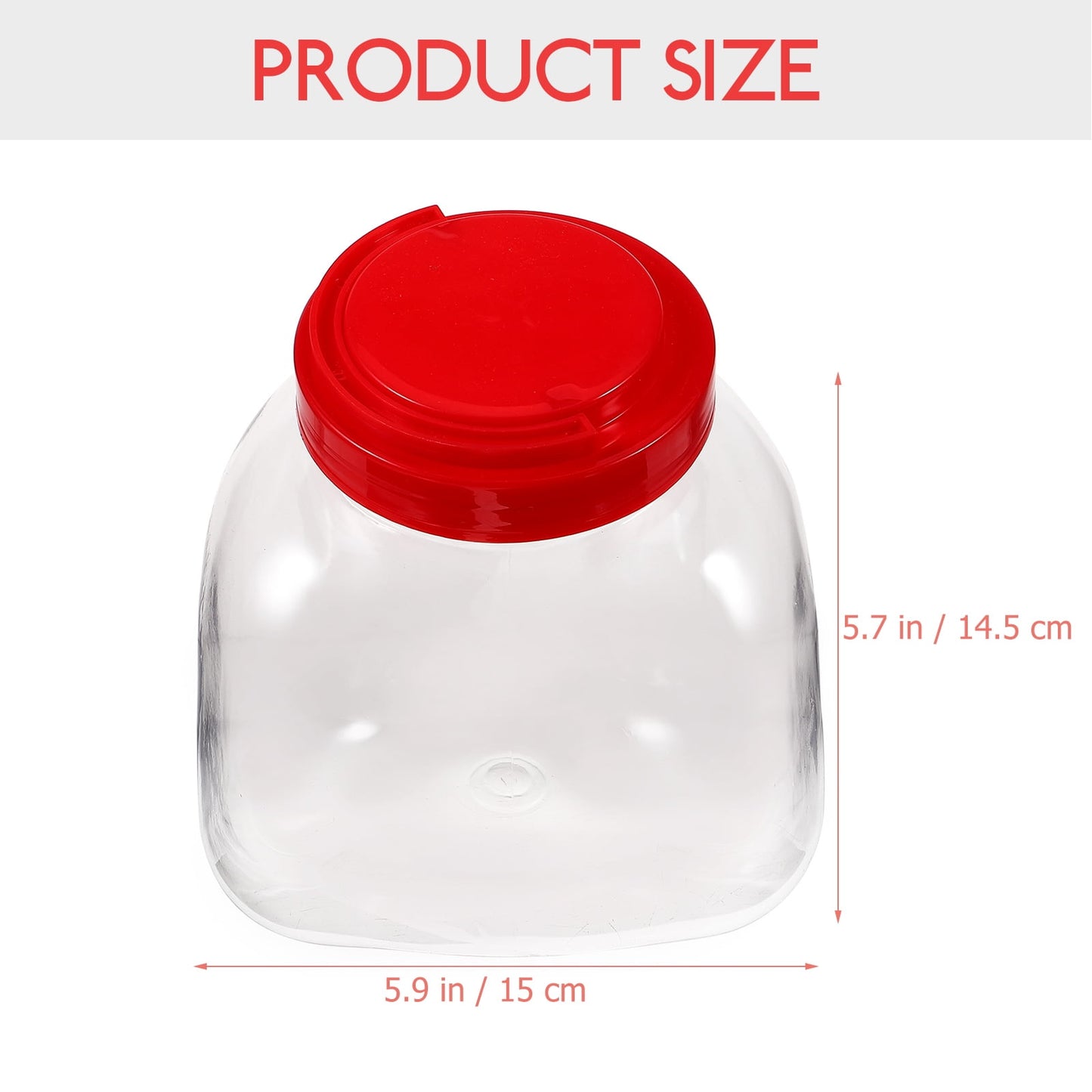 HOOWIFFY Wide Plastic Jars Airtight Kitchen Decor Home Decor 1Pack Modern Design Cookie Jar