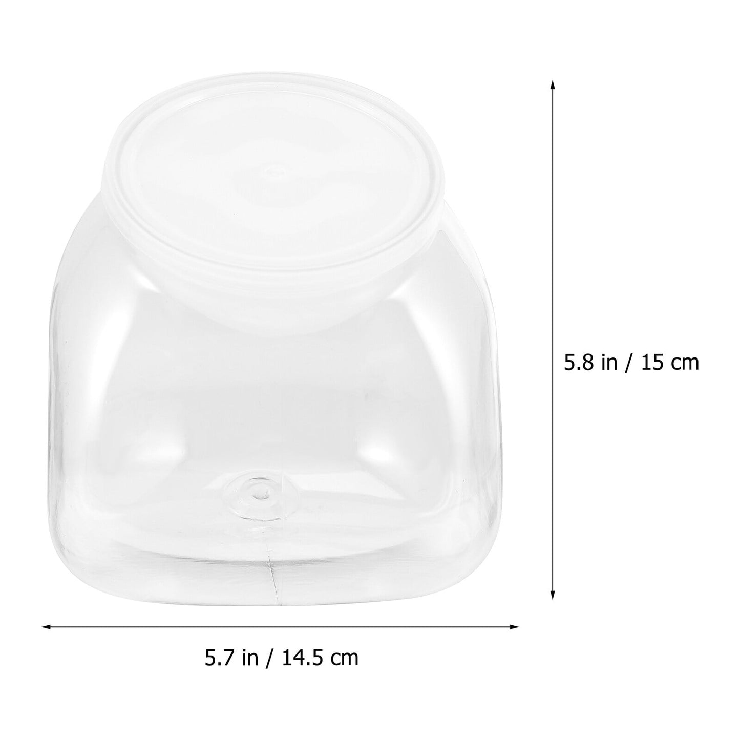 HOOWIFFY Wide Plastic Jars Airtight Kitchen Decor Home Decor 1Pack Modern Design Cookie Jar