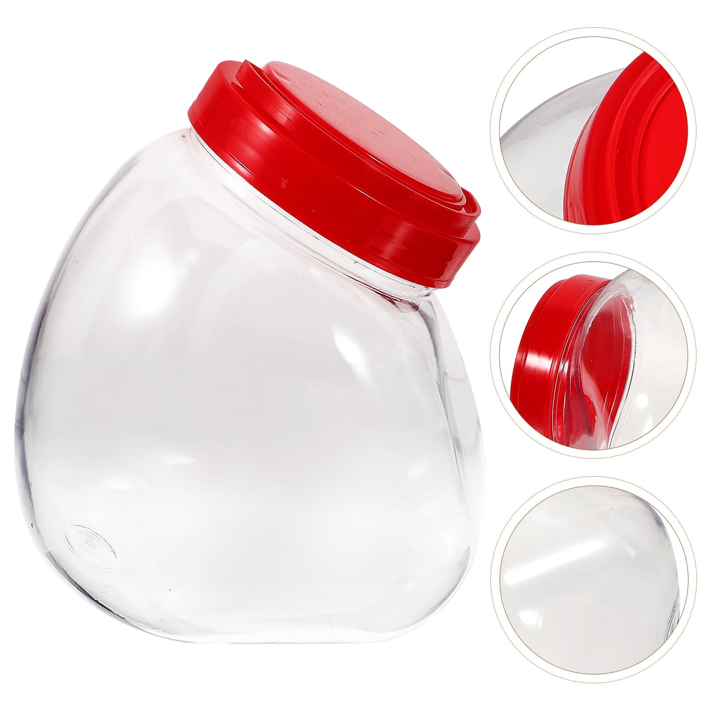 HOOWIFFY Wide Plastic Jars Airtight Kitchen Decor Home Decor 1Pack Modern Design Cookie Jar