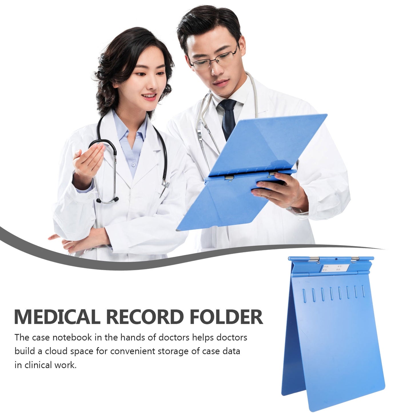 SKISUNO Medical Document Folder 1 Set Rectangular File Folder for Hospital Use Medical Record Organizer 11.8x9.6in