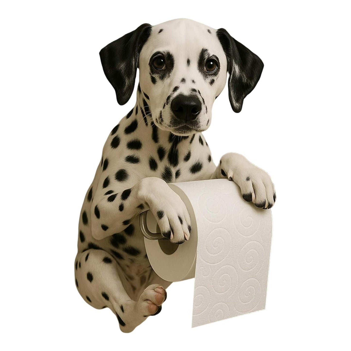 Darzheoy Dogs Toilet Roll Holder Series, 3D Resin Cute Dog Towel Rack, Wall Mouted Toilets Paper Storage Dispenser for Home Bathroom Kitchen A