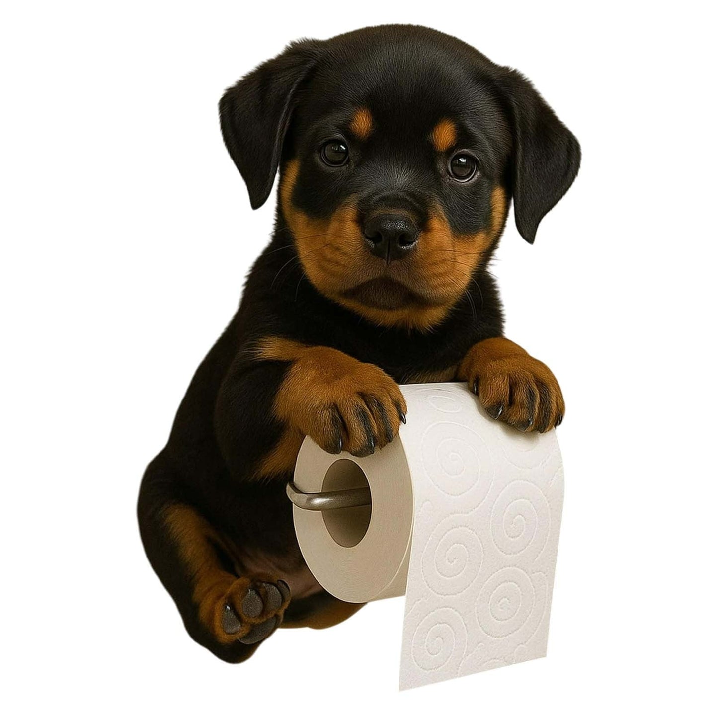 Darzheoy Dogs Toilet Roll Holder Series, 3D Resin Cute Dog Towel Rack, Wall Mouted Toilets Paper Storage Dispenser for Home Bathroom Kitchen B